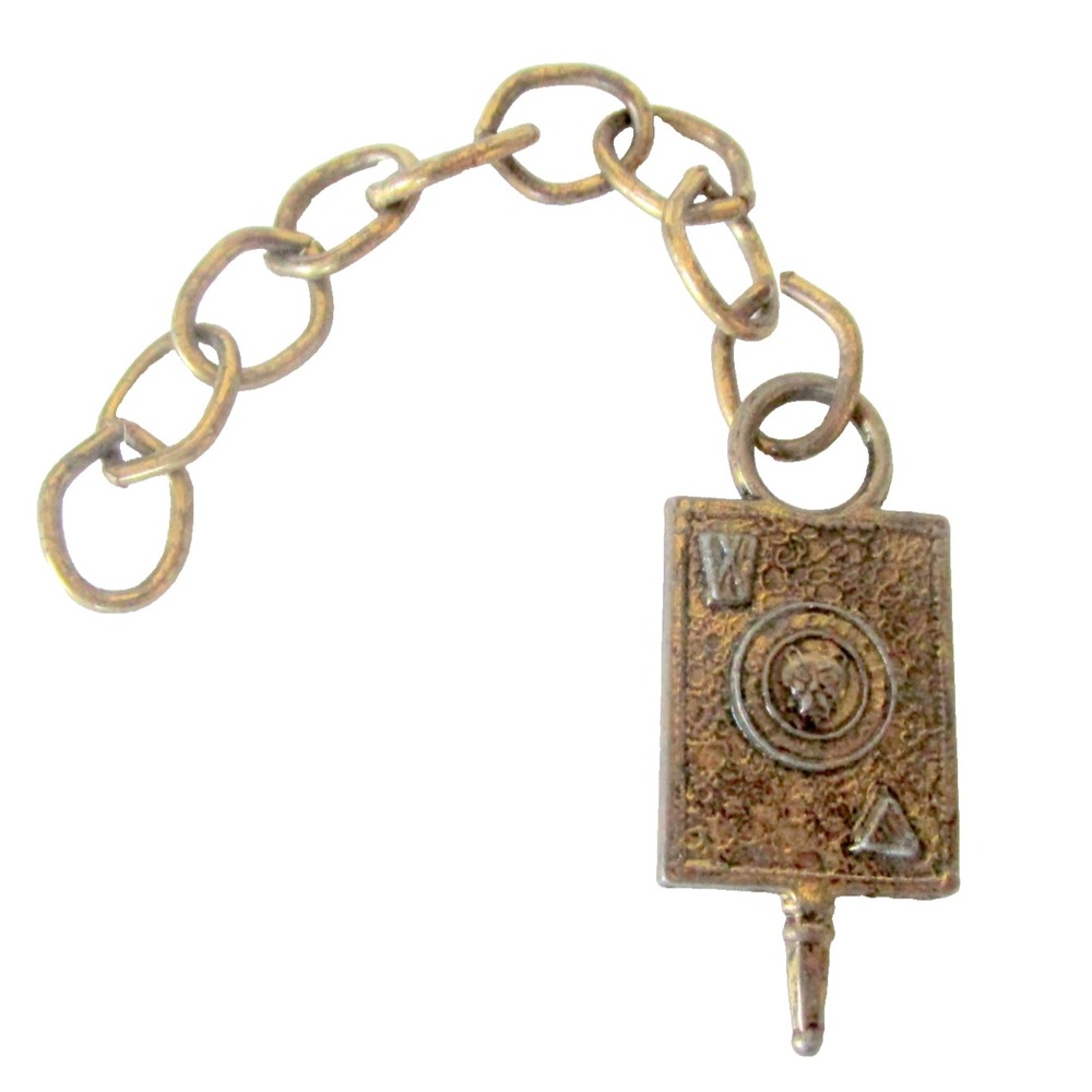 Vintage Jaguar Ltd Coventry Keychain Fob Metal 1940-50's England